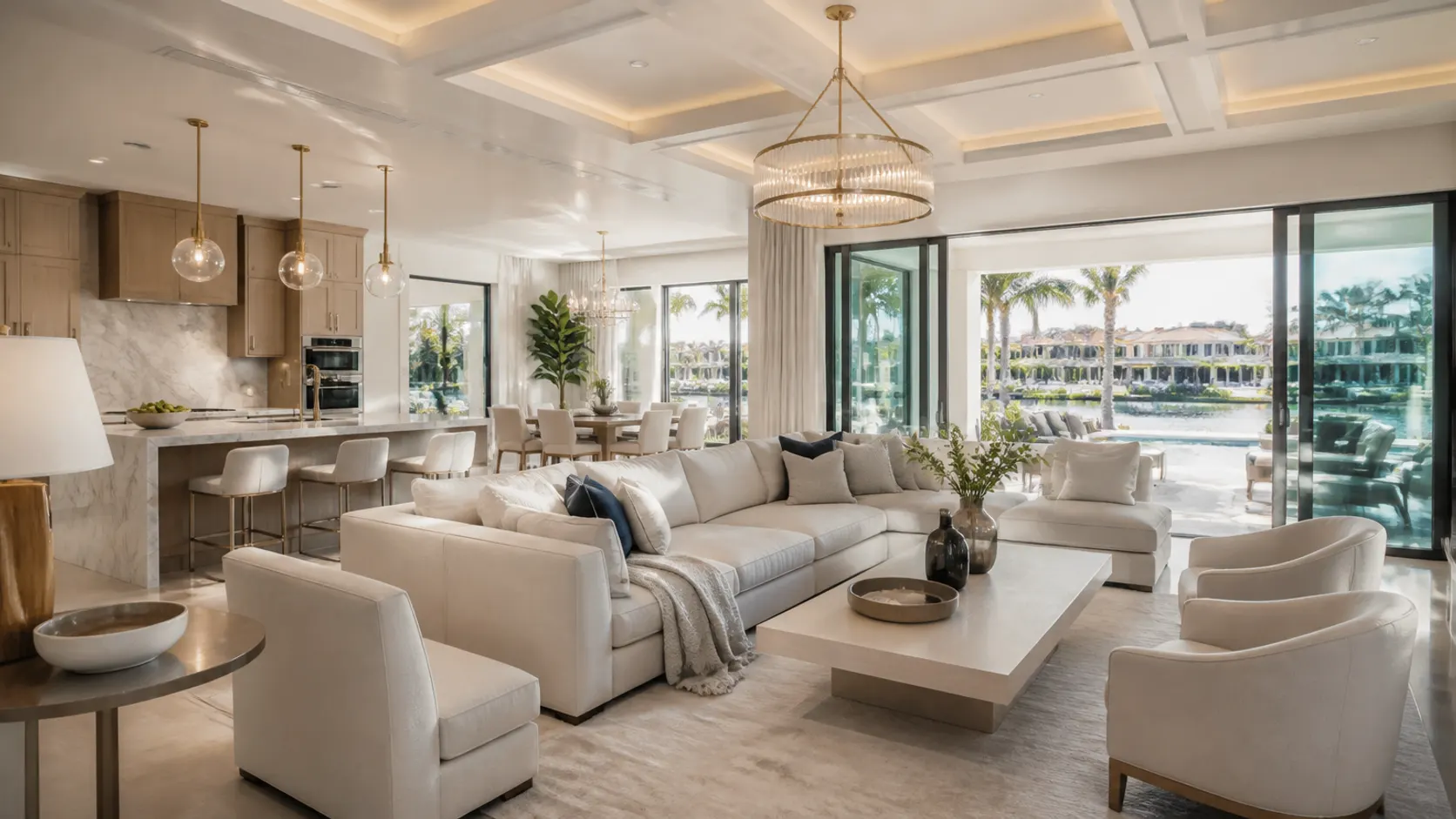 Coastal contemporary residence with tropical landscaping in Boca Raton